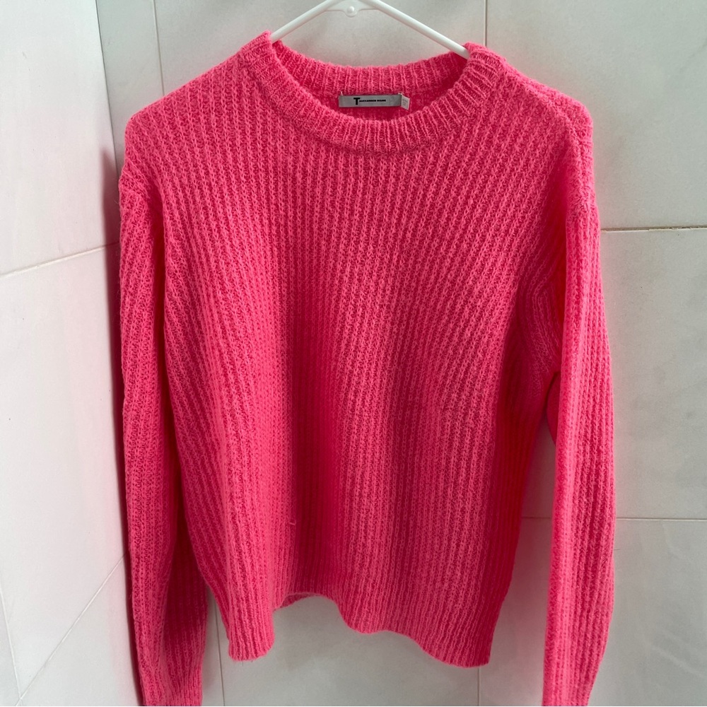 T by Alexander Wang Neon Pink Sweater